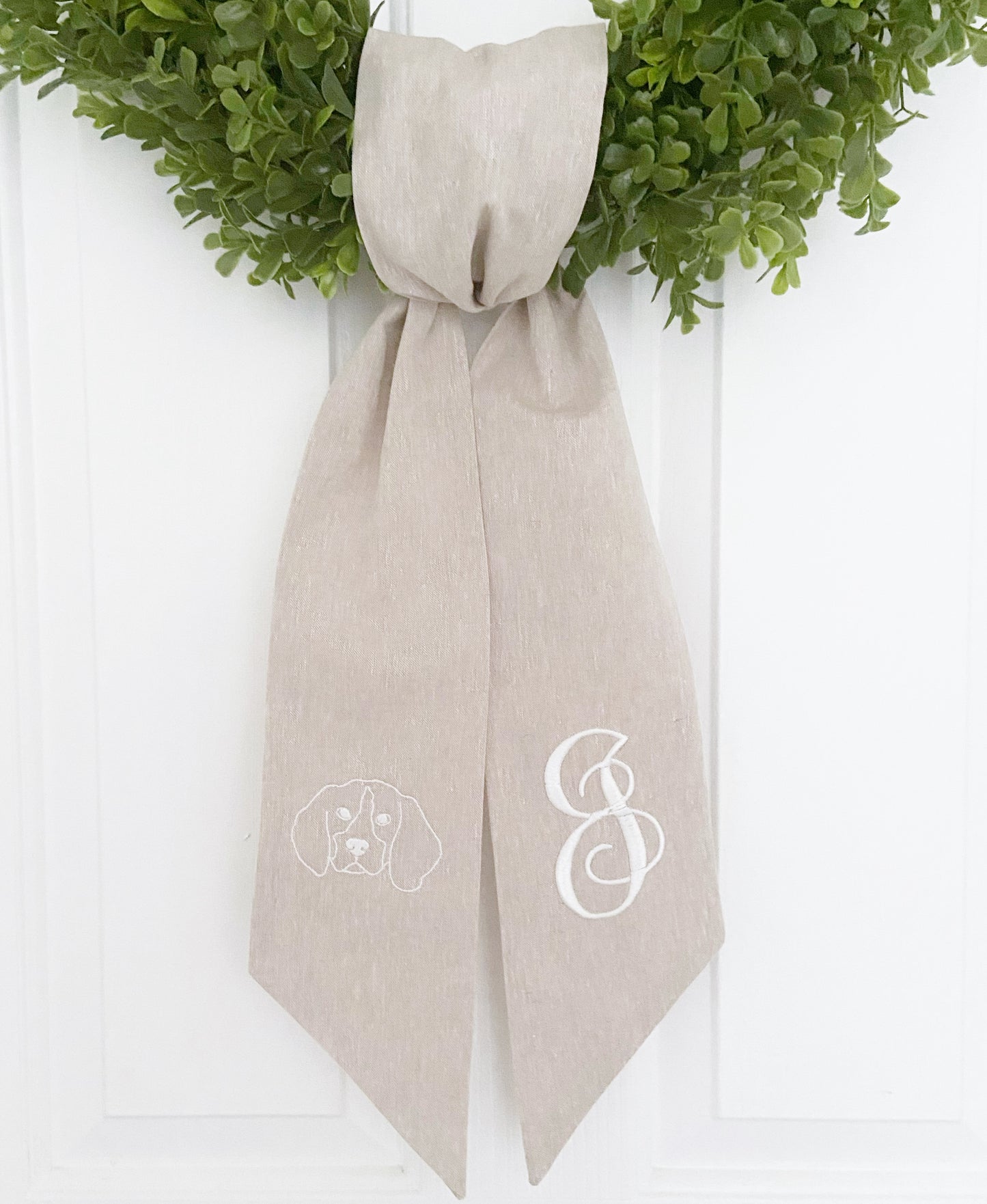 Dog Wreath Sash