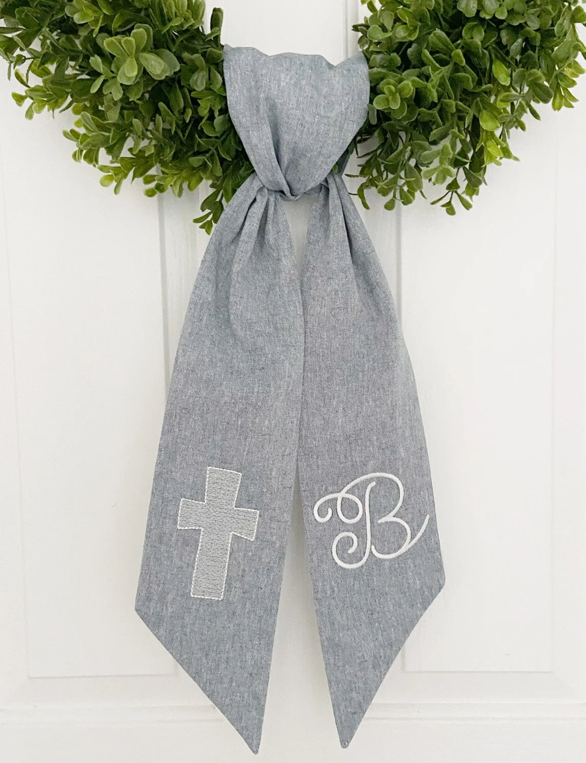 Cross Wreath Sash