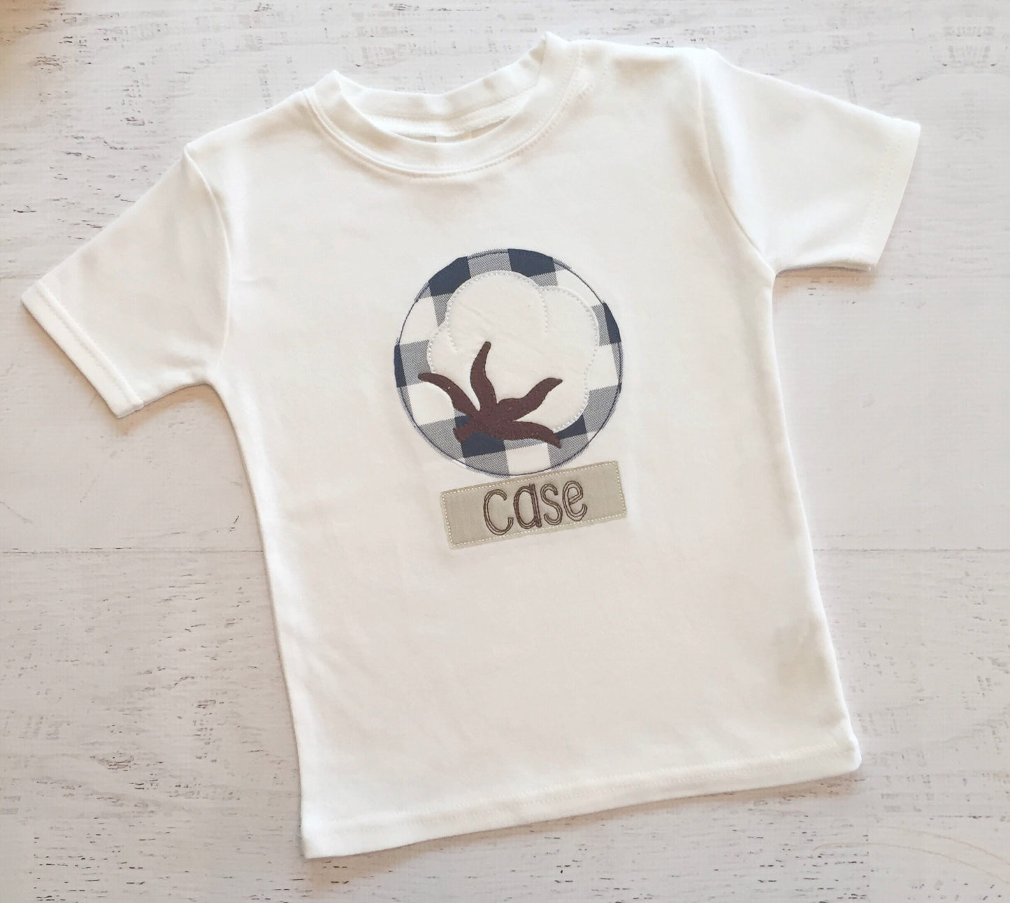 Cotton Boll Shirt - Cotton Boll Applique - Fall Applique Shirt - Boy Fall Shirt - Cotton Shirt - Fall Pictures Outfit - Boy Outfit