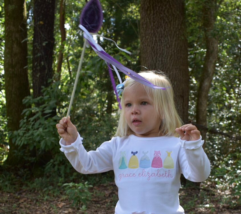 Princess Sketch Embroidery Shirt