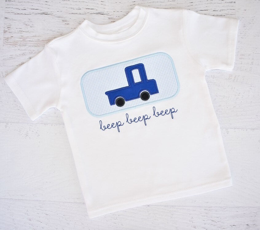 Little Blue Truck Bubble Shorts Outfit