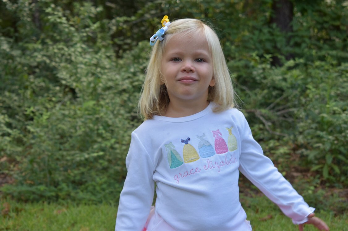 Princess Sketch Embroidery Shirt