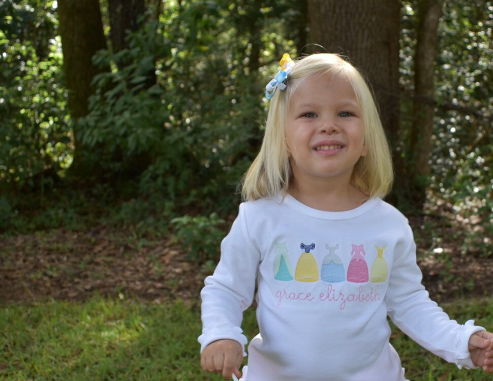 Princess Sketch Embroidery Shirt