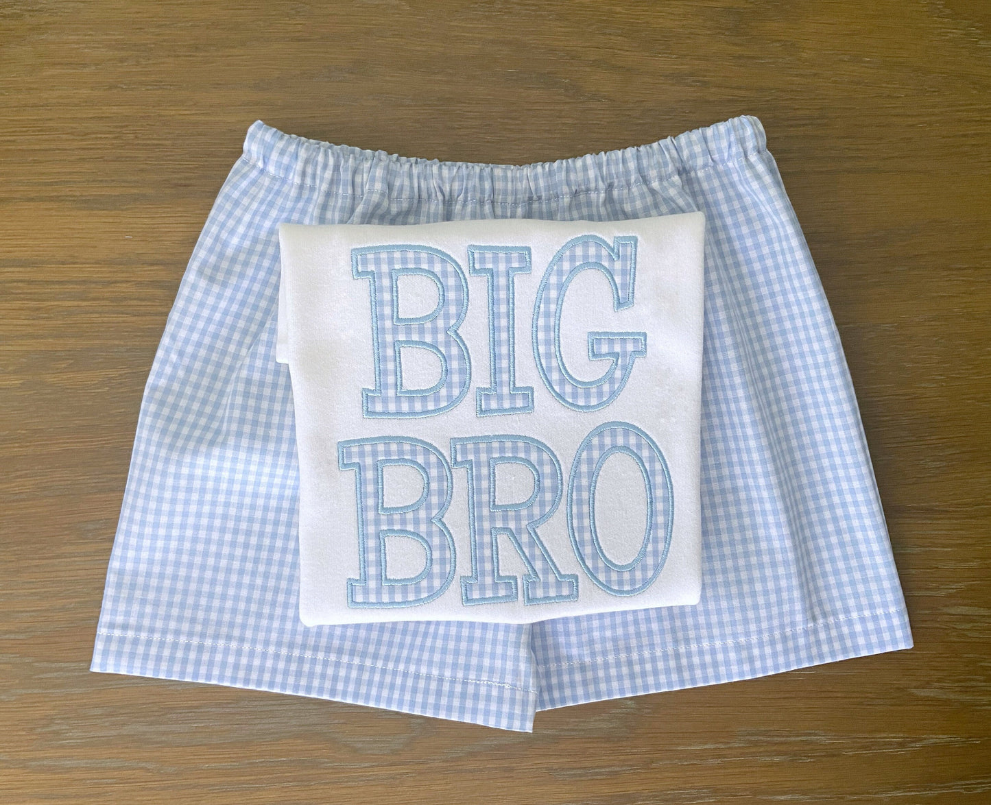 Personalized Gingham Big Bro Outfit
