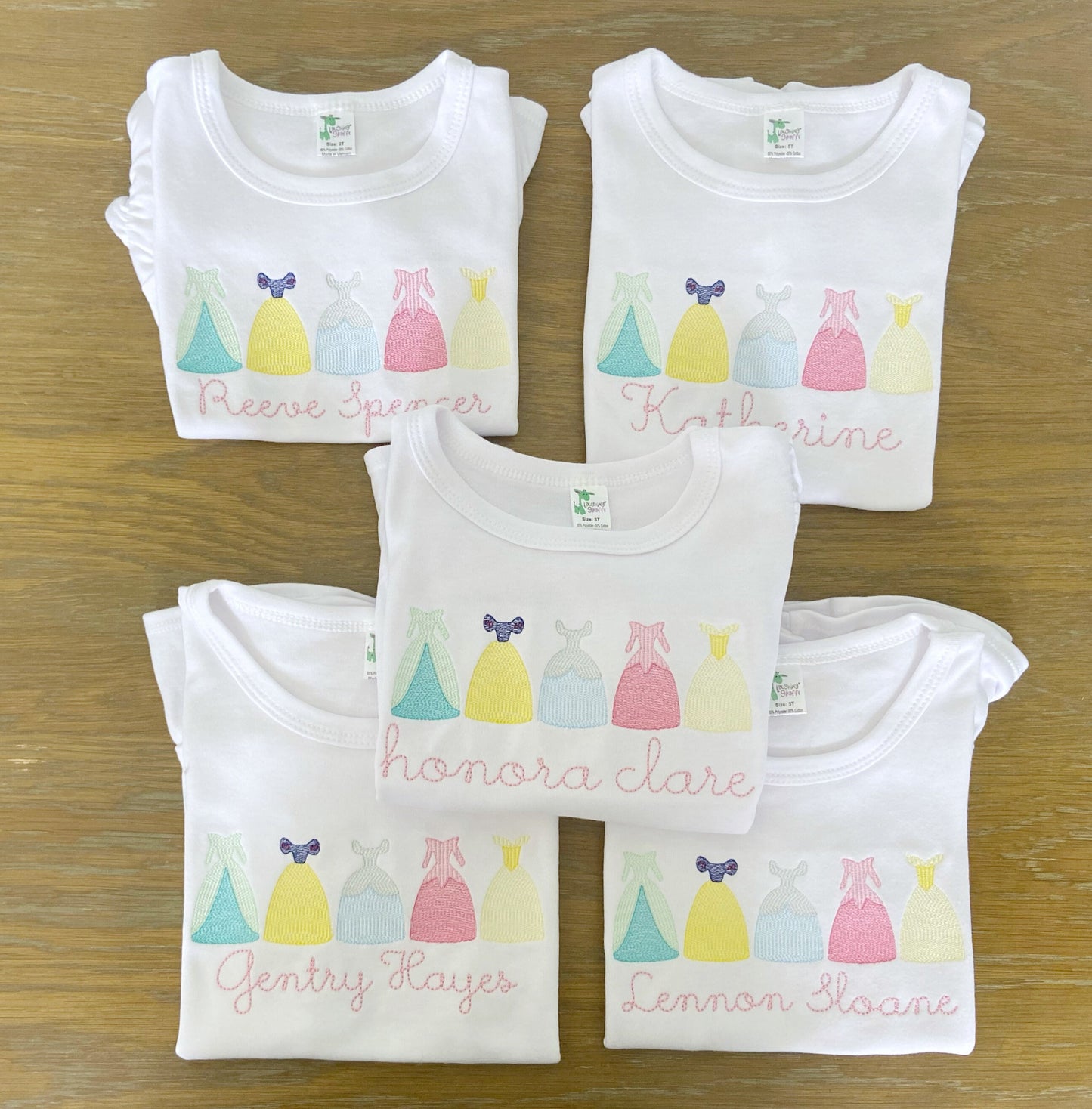 Princess Sketch Embroidery Shirt