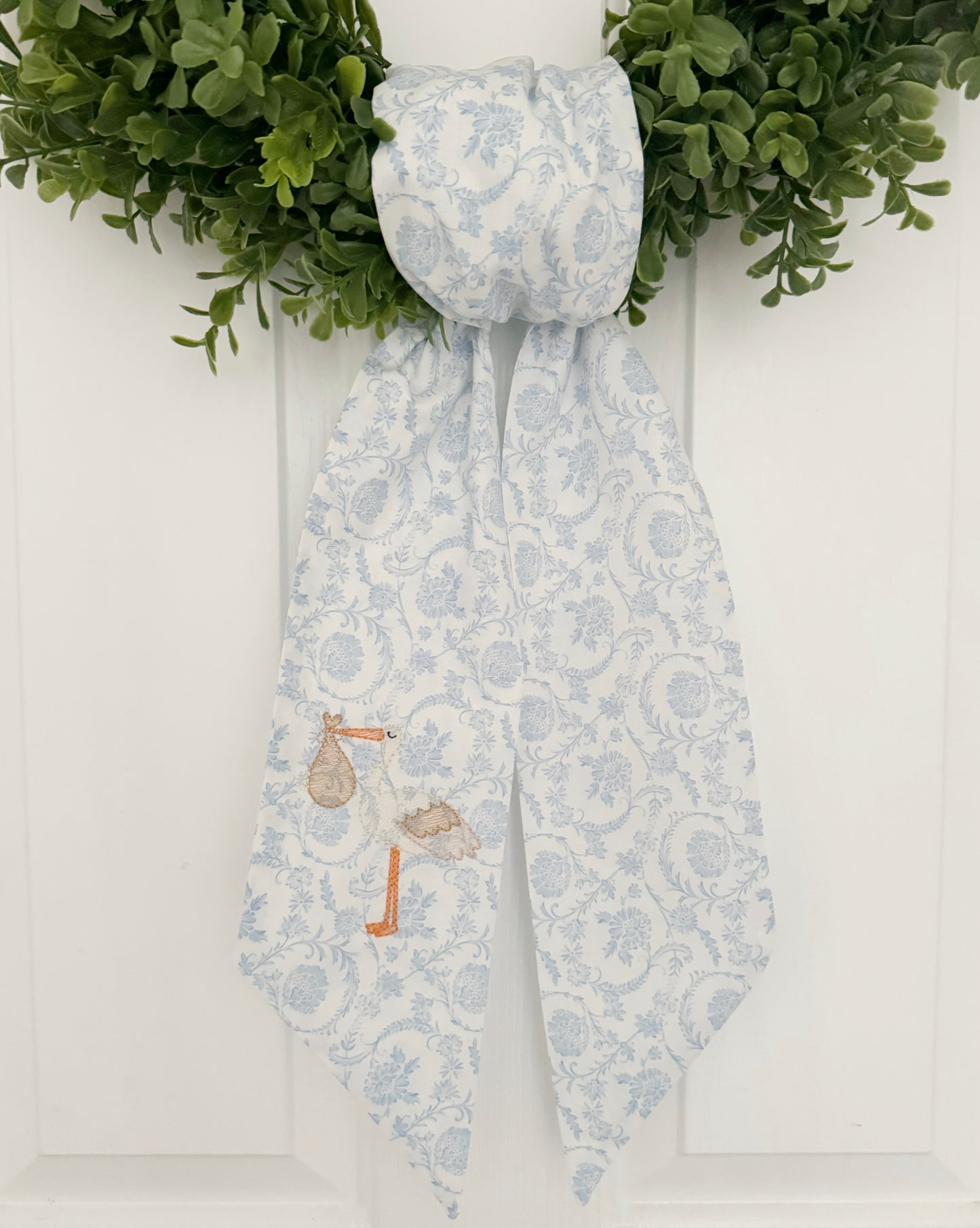 Stork Wreath Sash