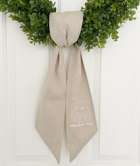 Dog Wreath Sash