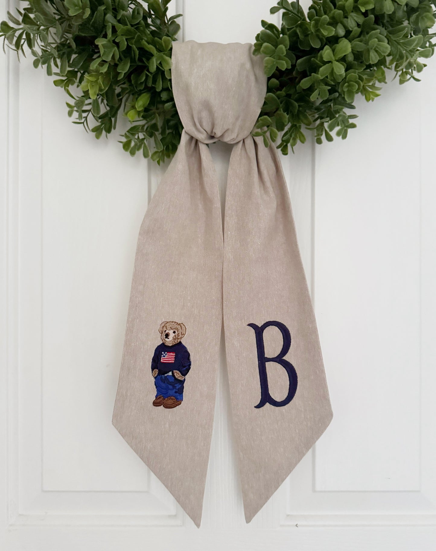 Classic Bear Wreath Sash