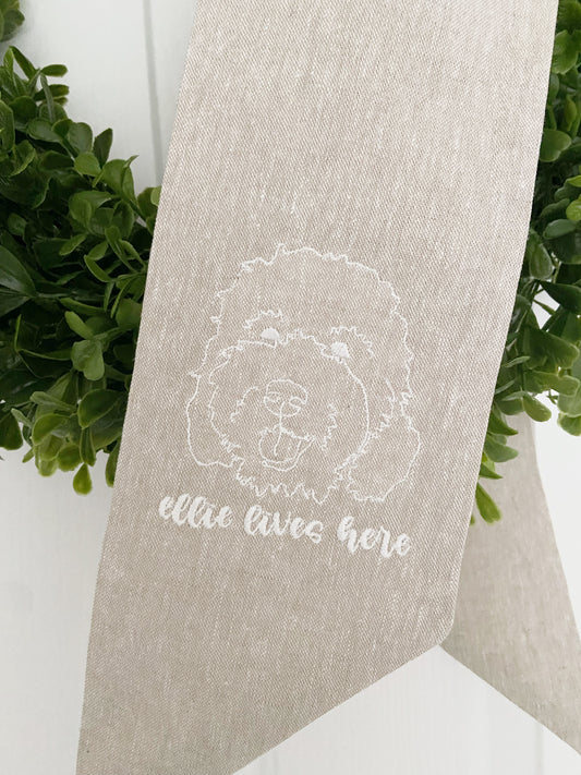 Dog Wreath Sash