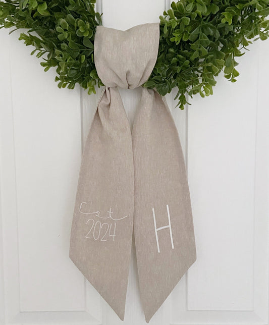 Family Established Wreath Sash