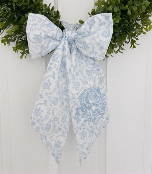 Floral Bow Wreath Sash