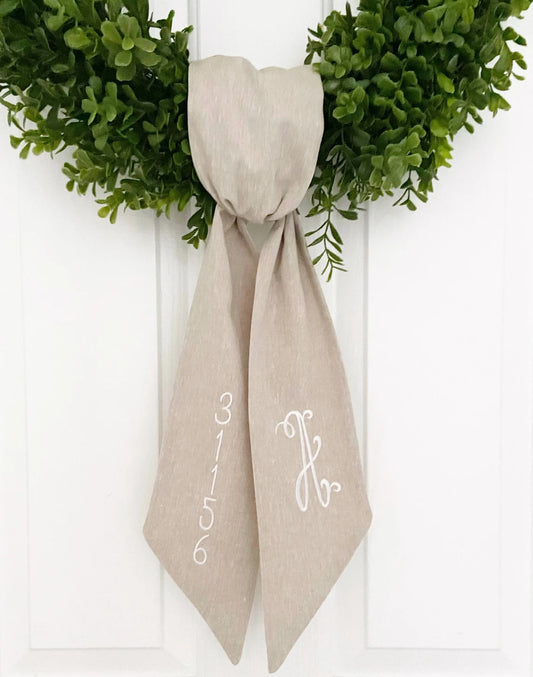 Address Wreath Sash