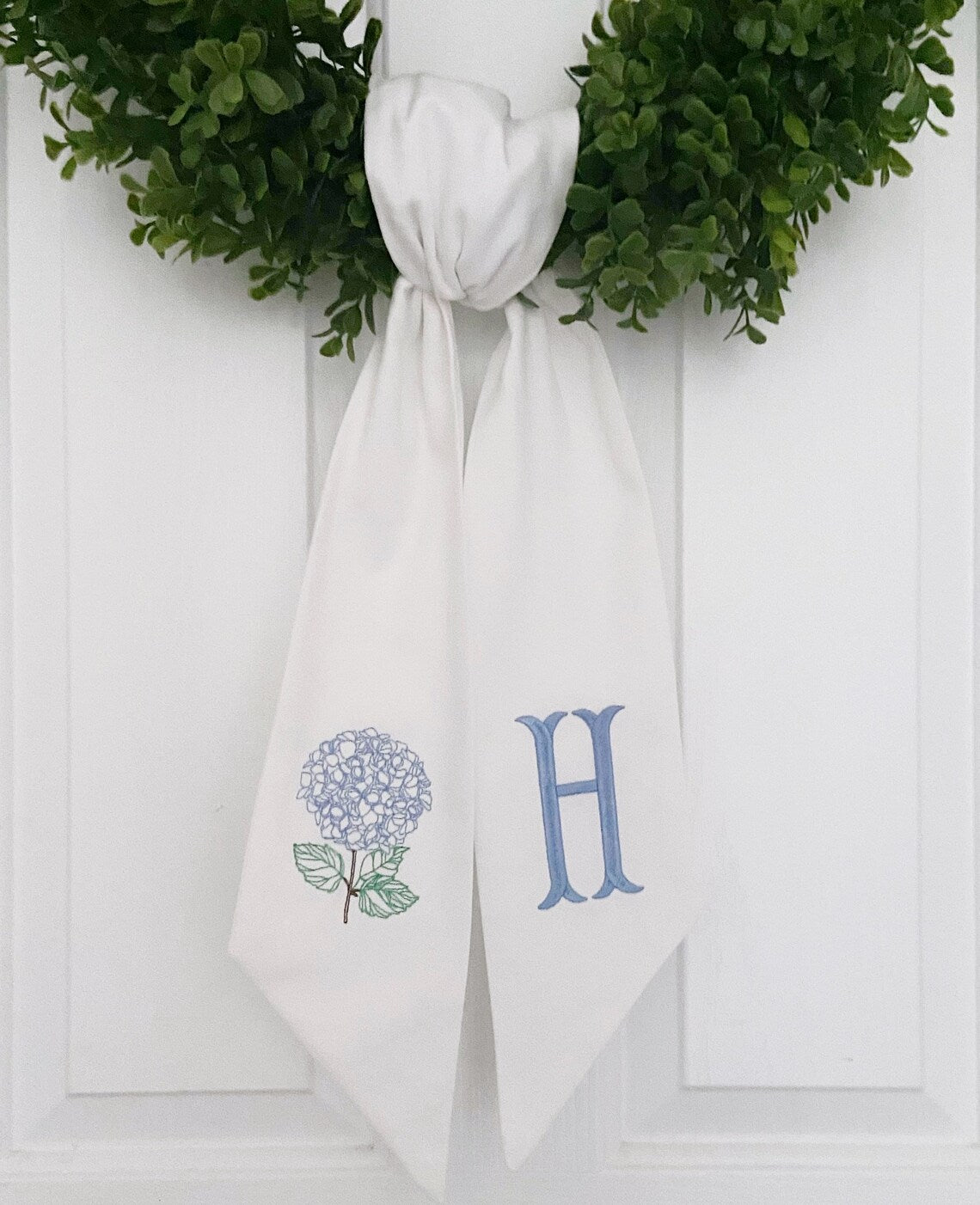 Hydrangea Wreath Sash