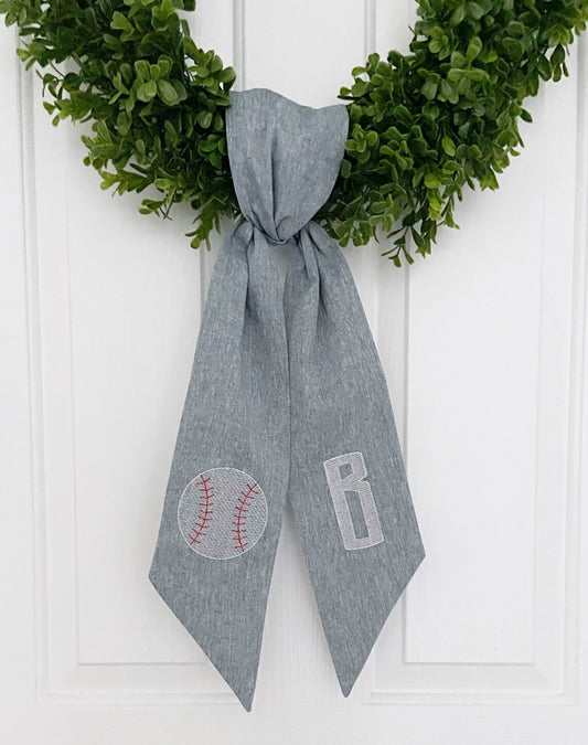 Baseball Wreath Sash