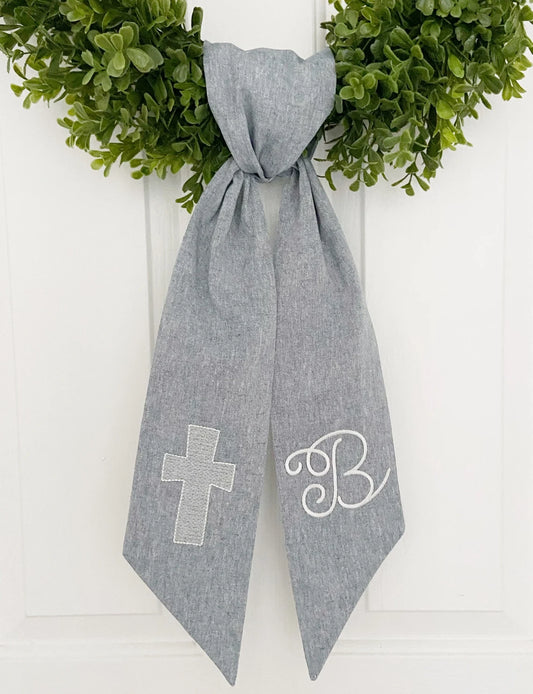 Cross Wreath Sash