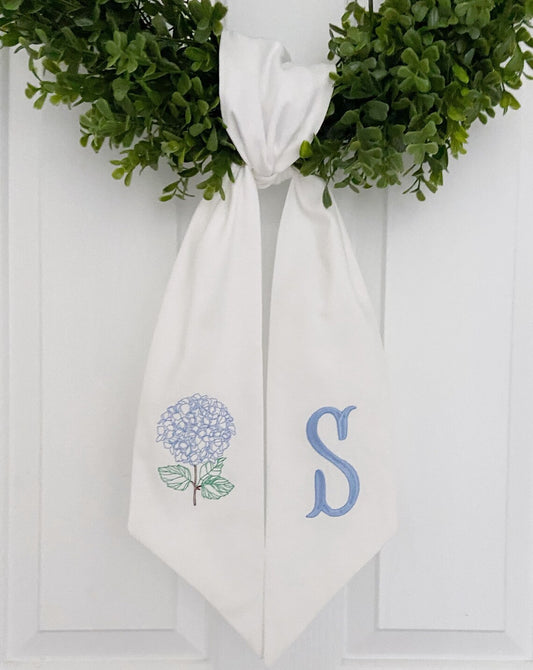 Hydrangea Wreath Sash