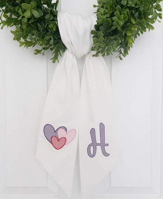Heart Wreath Sash