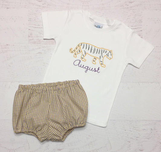 LSU Tiger Diaper Cover Set