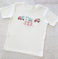 Construction Truck Shirt - Sketch Embroidery - Vintage Embroidered Shirt - Baby Boy Bodysuit - Personalized Shirt - Boy Birthday Shirt
