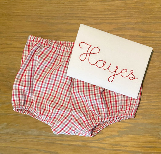 Personalized Name Alabama Diaper Cover Set