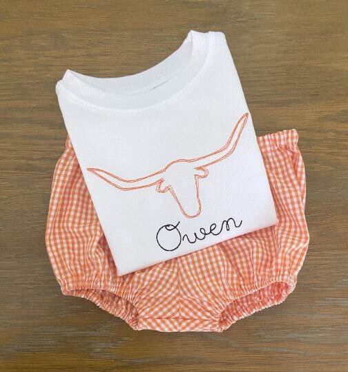 Bull Sketch Stitch Embroidery Outfit