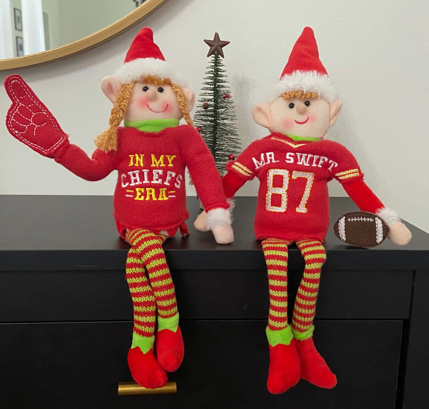 Taylor Swift and Travis Kelce Elf Outfits
