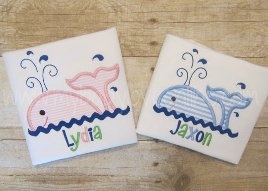 Seersucker Whale Shirt