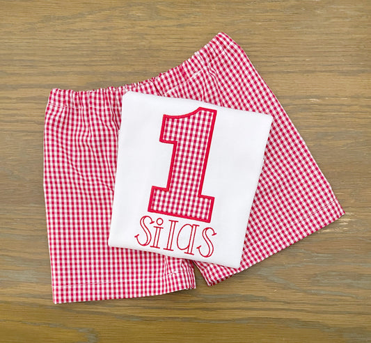 Gingham Birthday Outfit