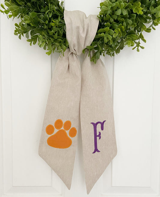 Custom Team Wreath Sash