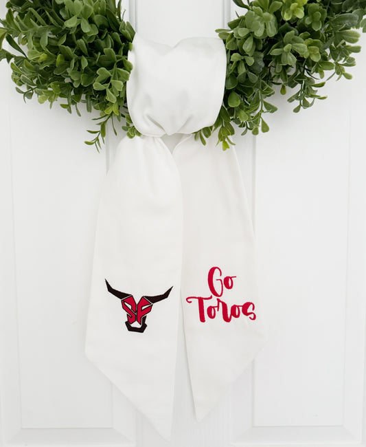 Spanish Fort Toros Football Wreath Sash