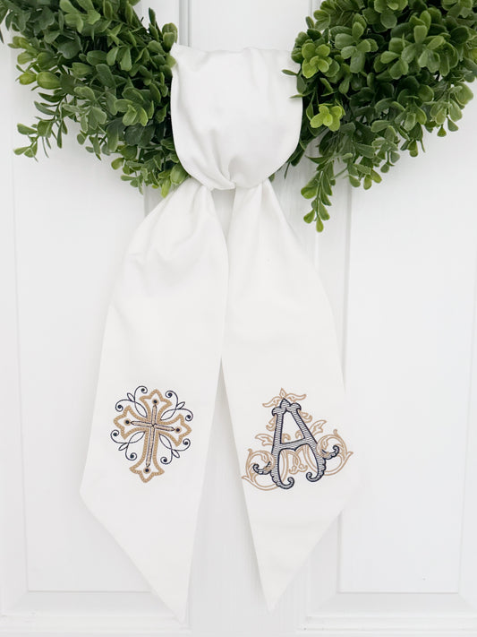 Baptism Wreath Sash