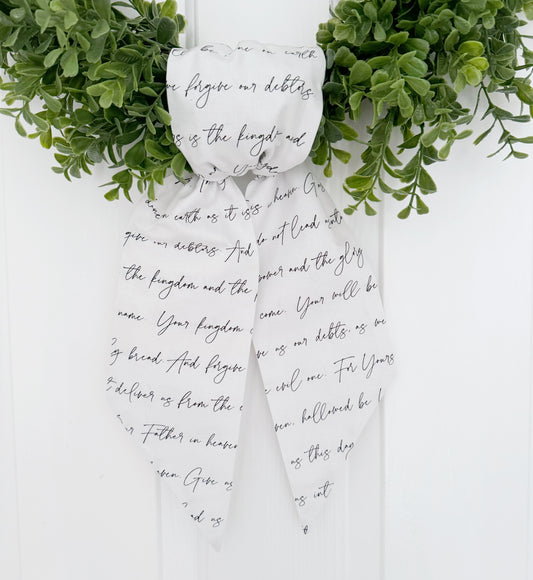 The Lord’s Prayer Wreath Sash