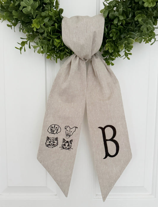 Custom Pet Wreath Sash